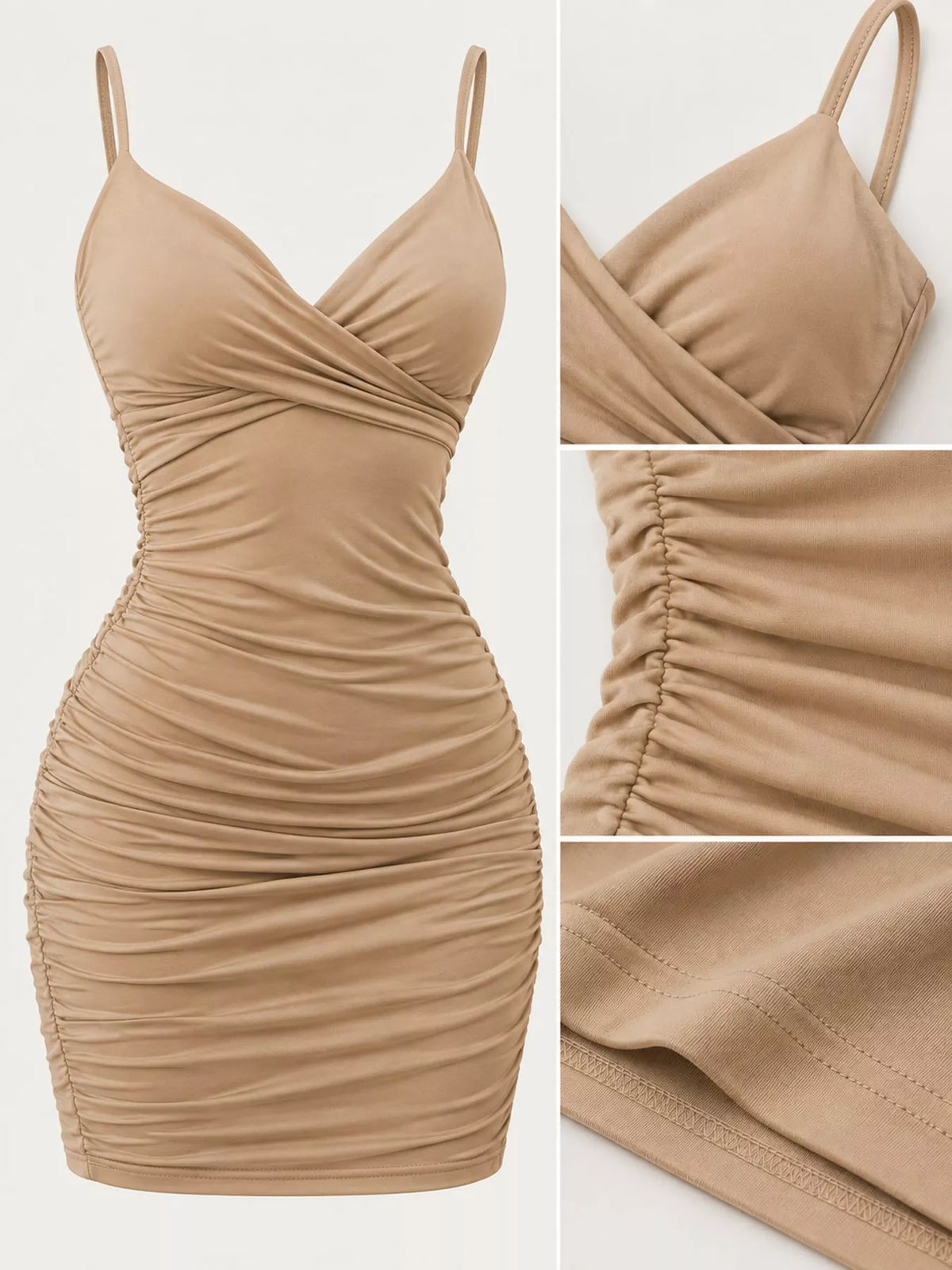 Vestido Mini Justo Franzido