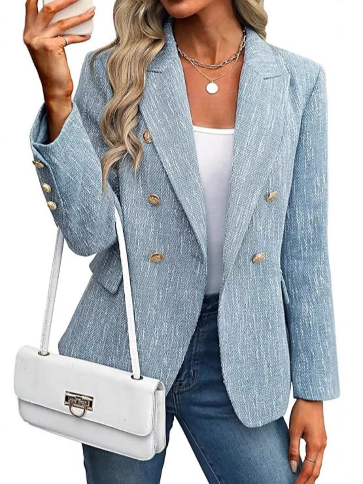 Blazer Cruzado com Lapela