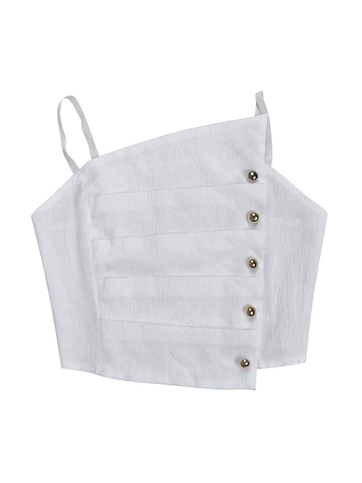 Conjunto Top de Alças com Costas Franzidas e Calças de Perna Larga