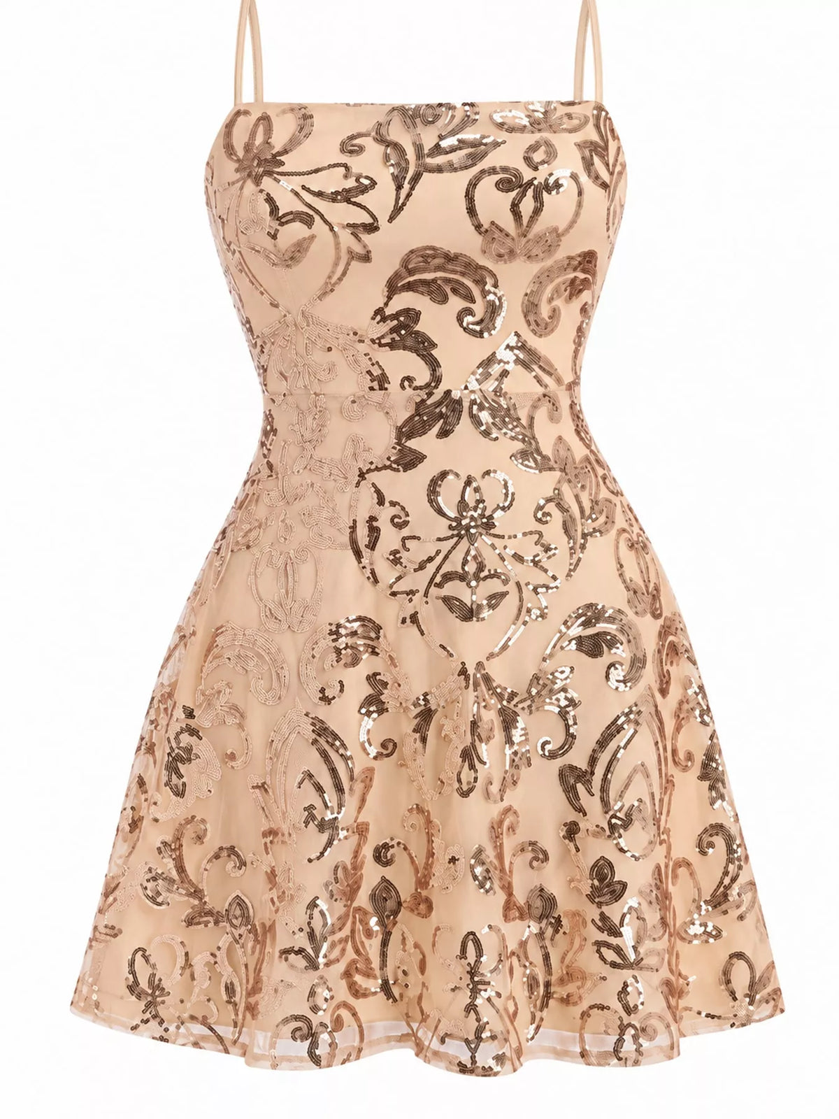 Vestido Mini com Lantejoulas