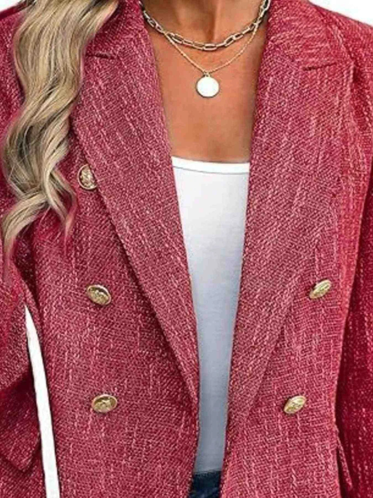 Blazer Cruzado com Lapela