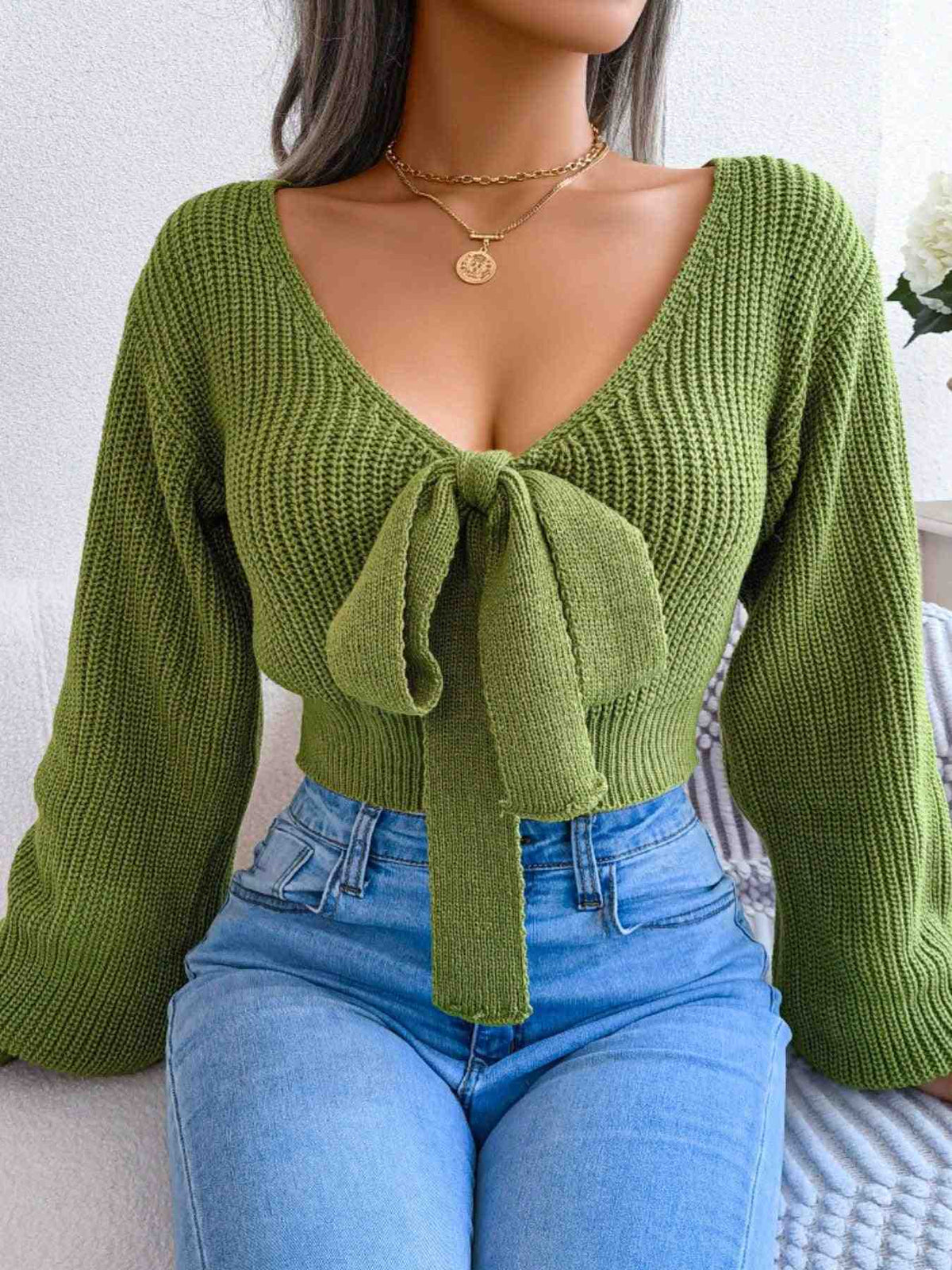 Camisola Curta com Laço