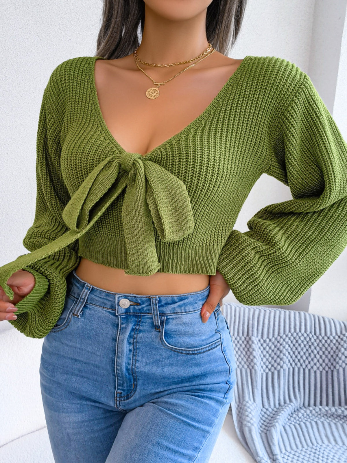 Camisola Cropped com Laço