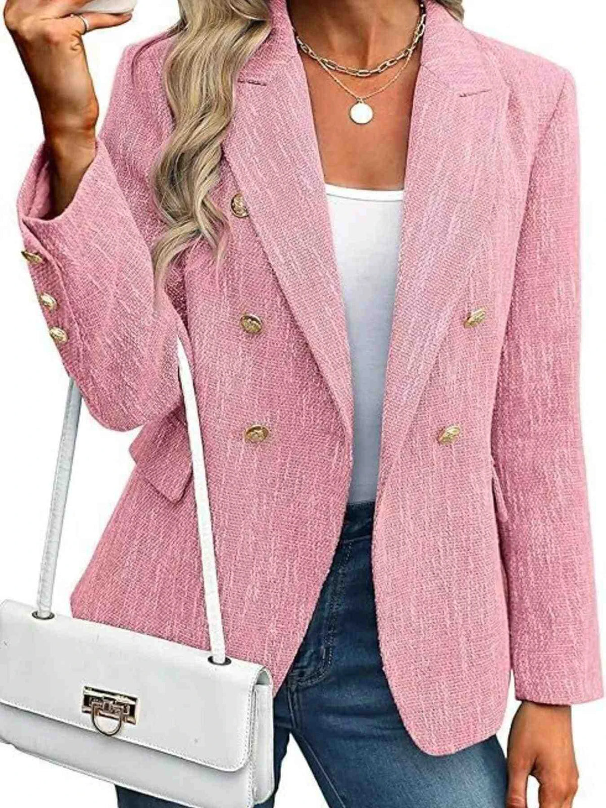 Blazer Cruzado com Lapela
