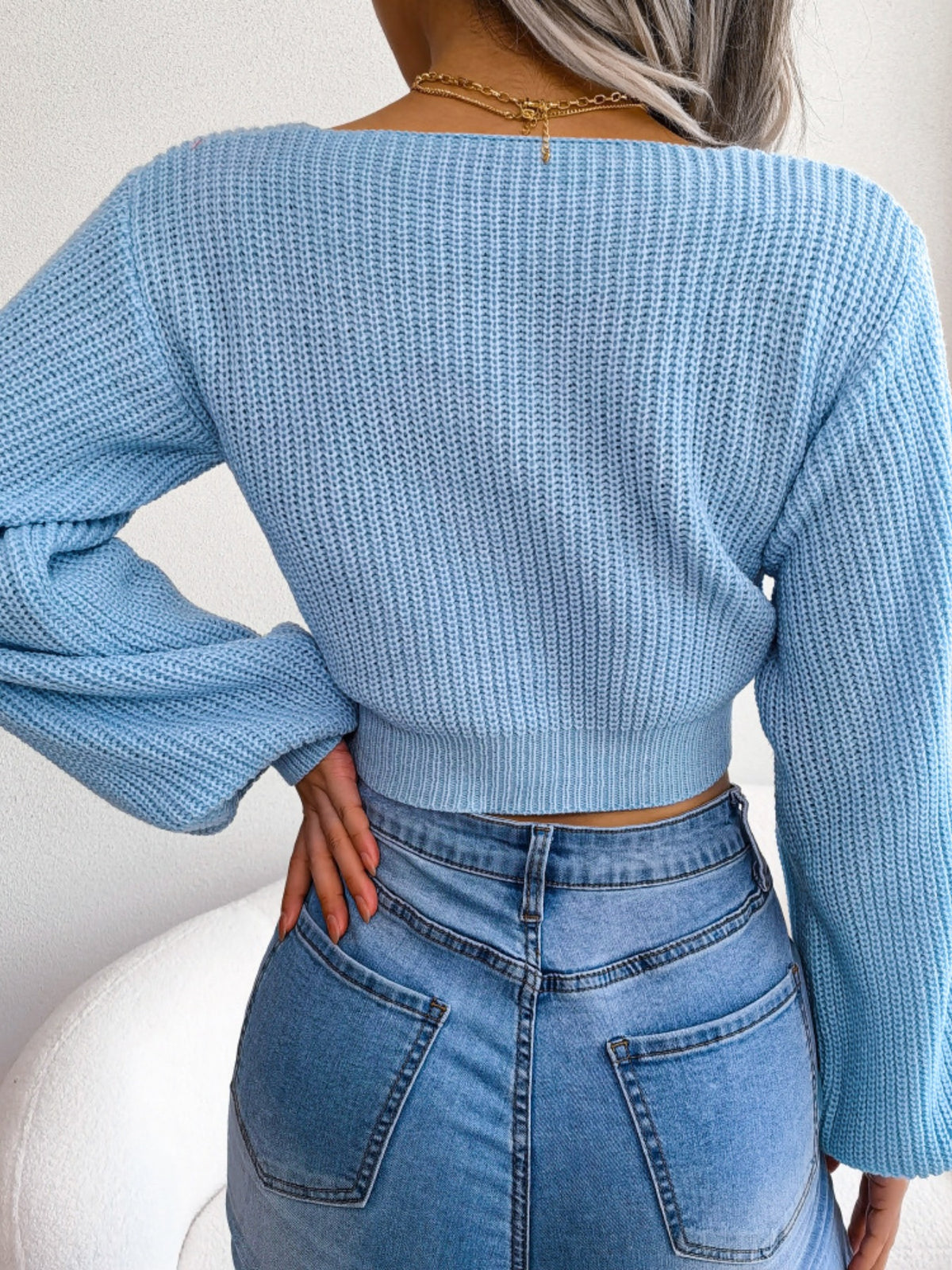 Camisola Cropped com Laço