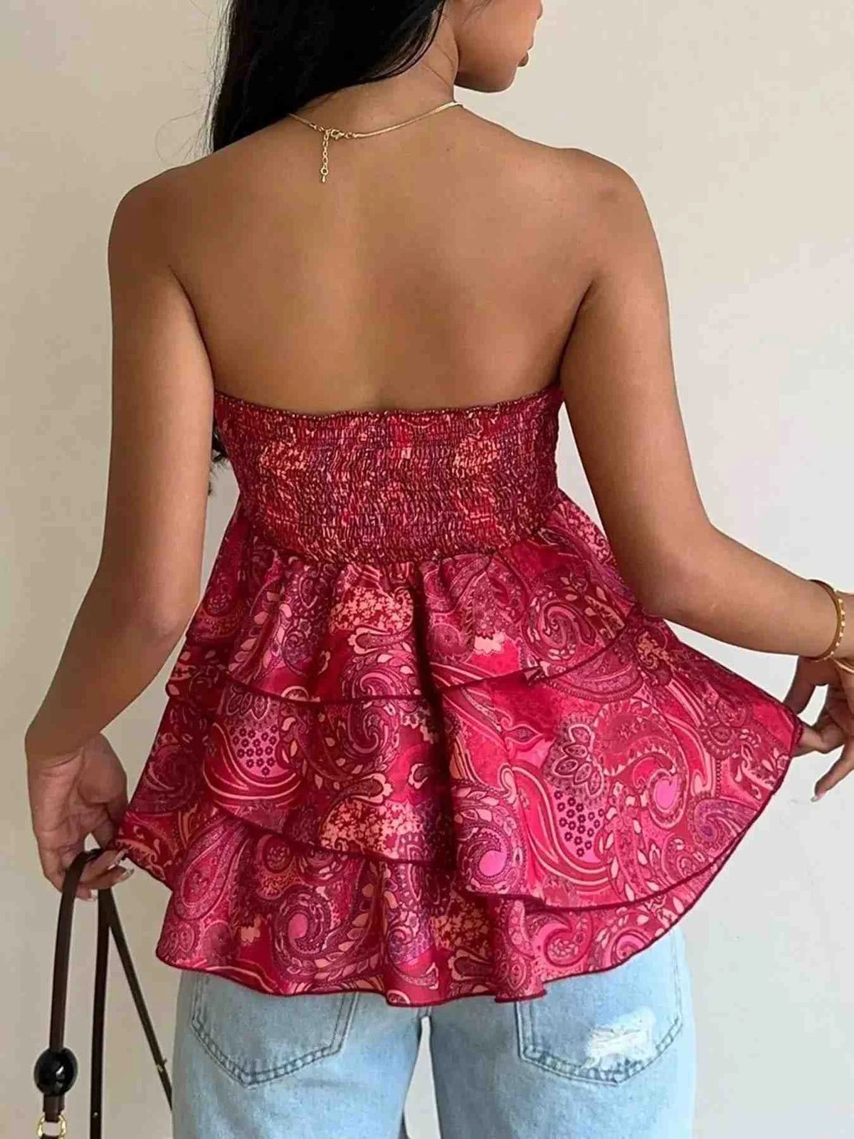 Top Cai-Cai Franzido com Estampado Paisley