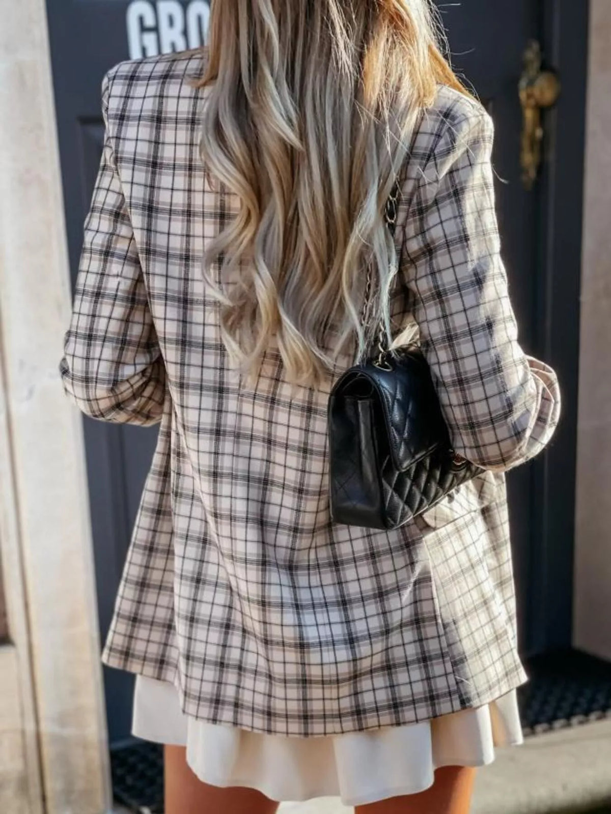 Blazer Cruzado em Pied-de-Poule