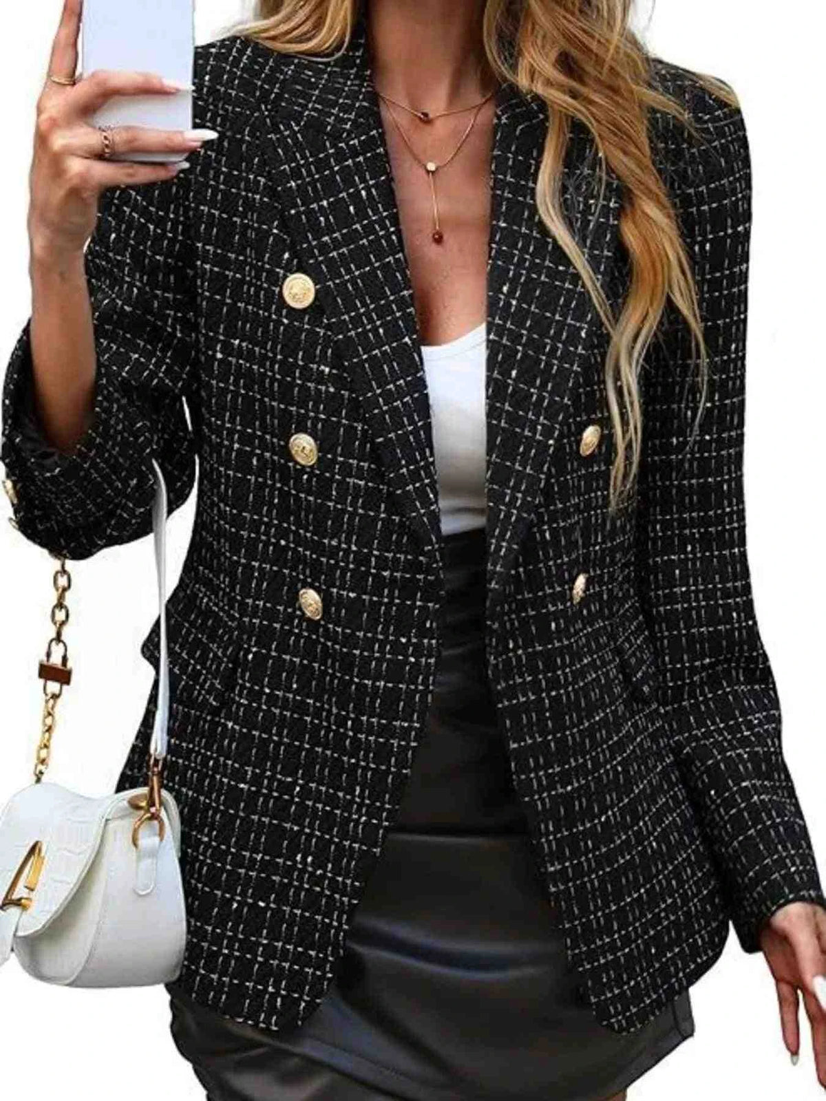 Blazer Cruzado com Lapela