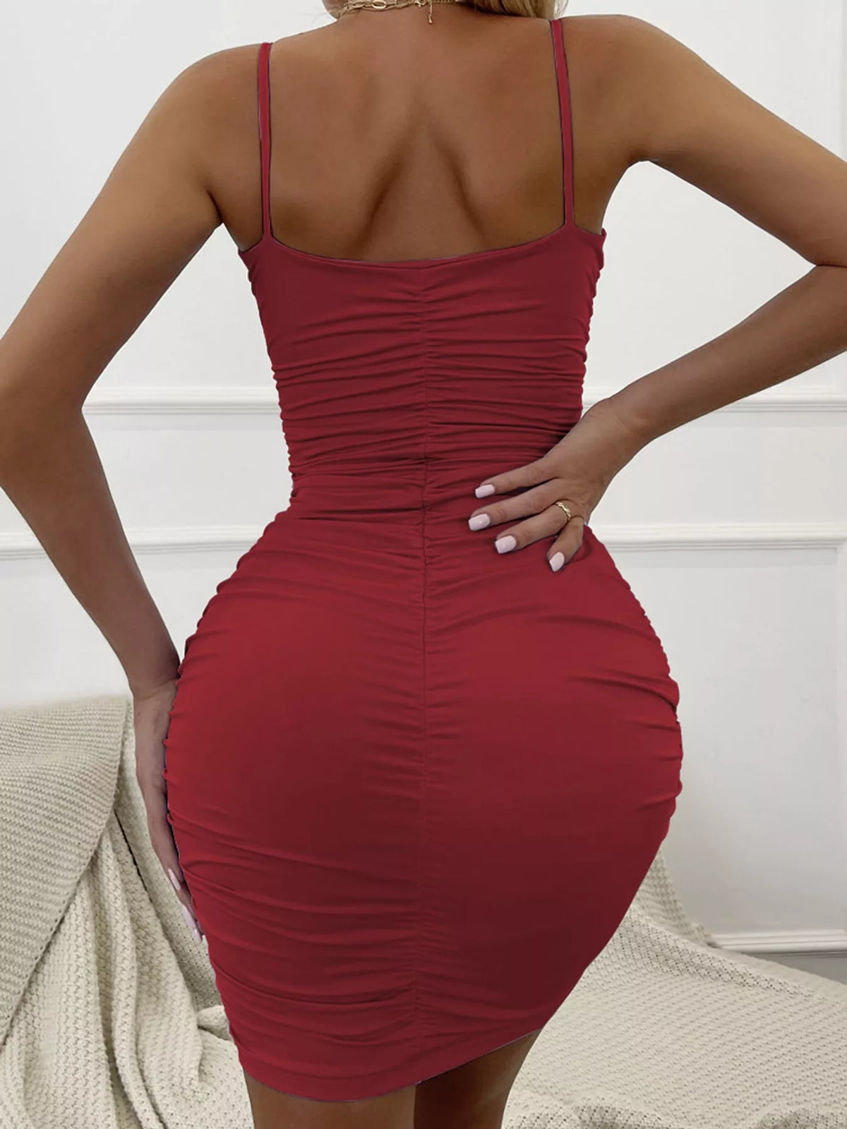 Vestido Mini Justo Franzido