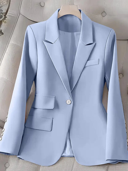 Blazer de Botão Único Manga Comprida