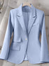 Blazer de Botão Único Manga Comprida