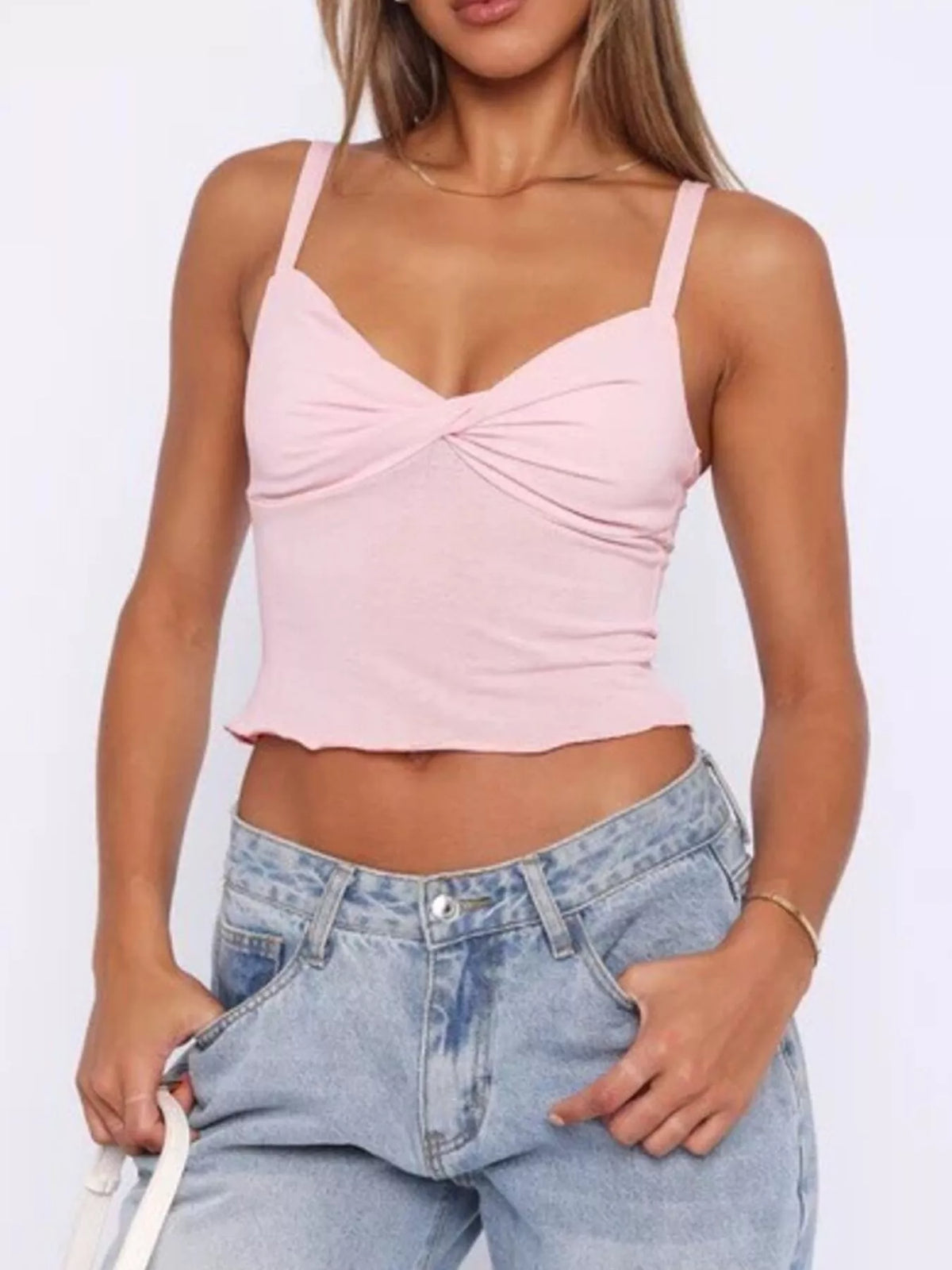 Cami Cropped com Torção Frontal