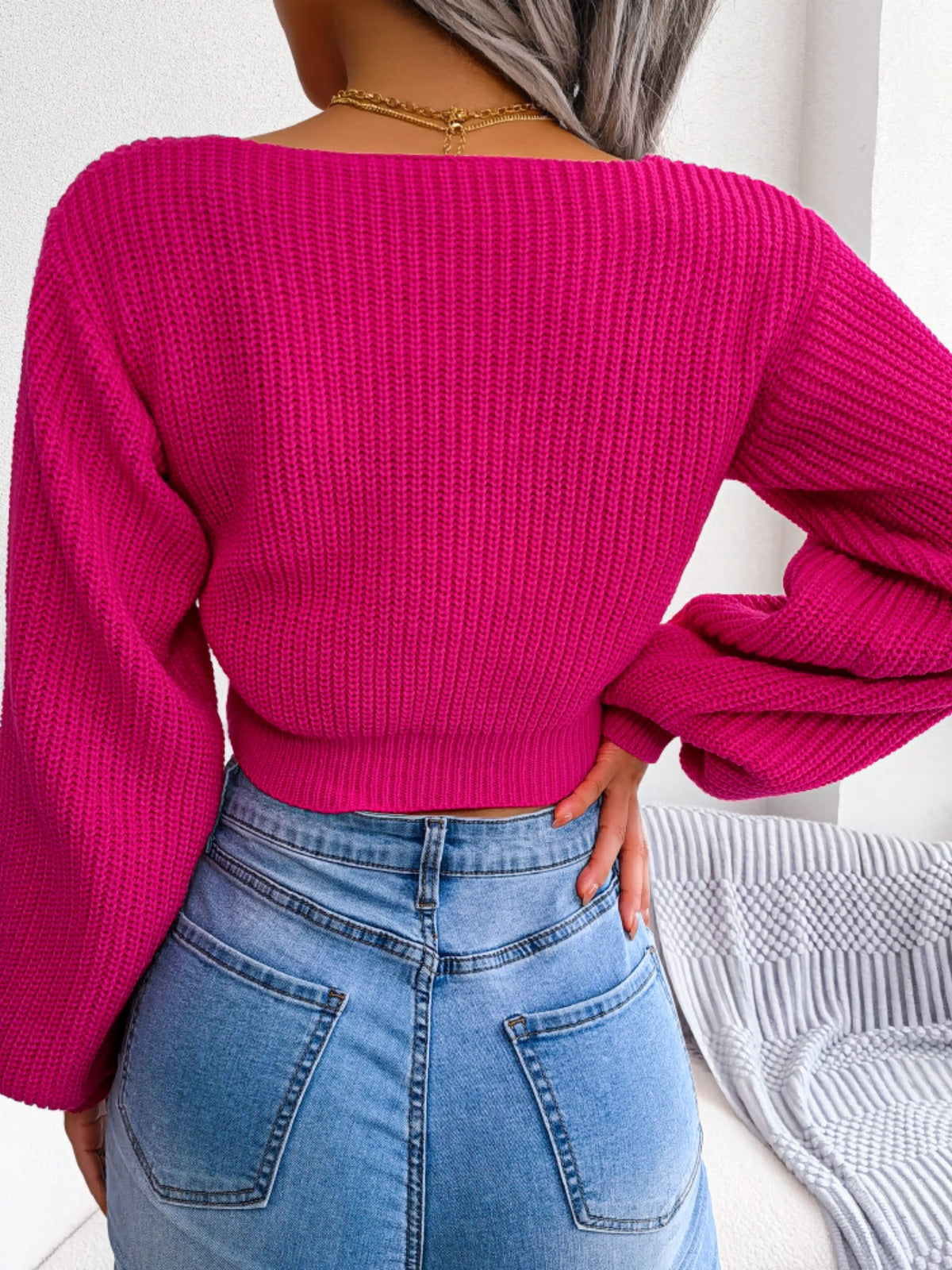 Camisola Cropped com Laço