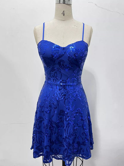 Vestido Mini com Lantejoulas