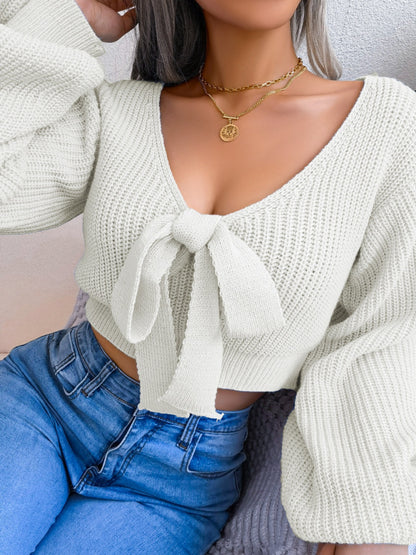 Camisola Cropped com Laço