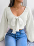 Camisola Cropped com Laço