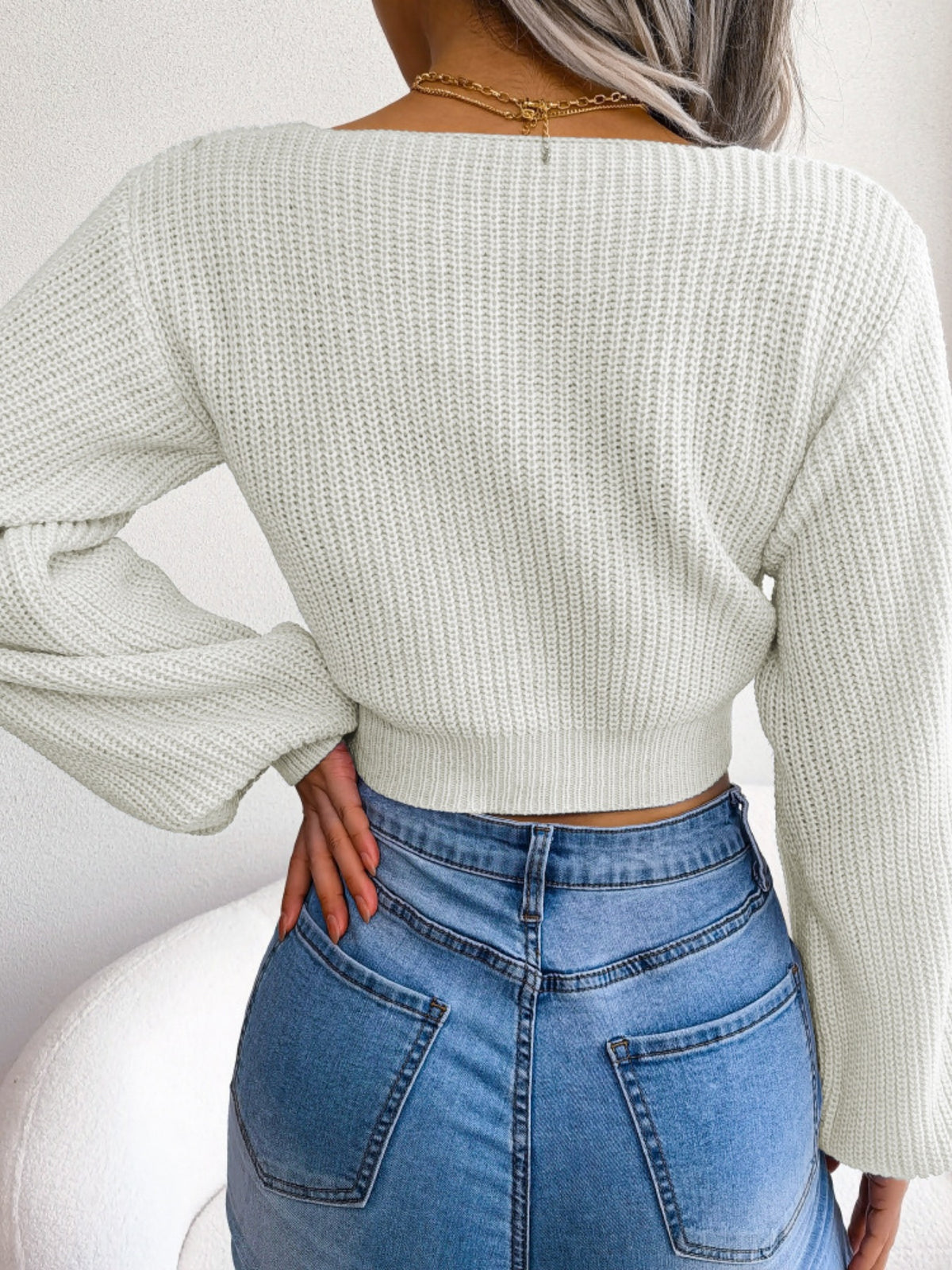 Camisola Cropped com Laço