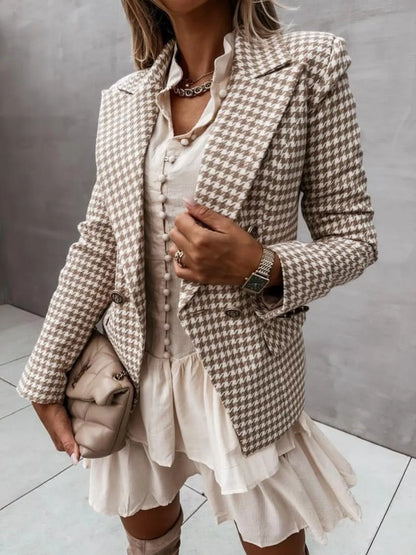 Blazer Cruzado em Pied-de-Poule
