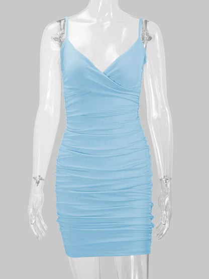 Vestido Mini Justo Franzido
