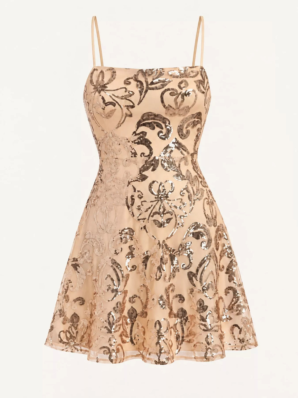 Vestido Mini com Lantejoulas