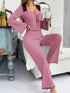 Conjunto Loungewear com Top de Mangas Evasê e Renda