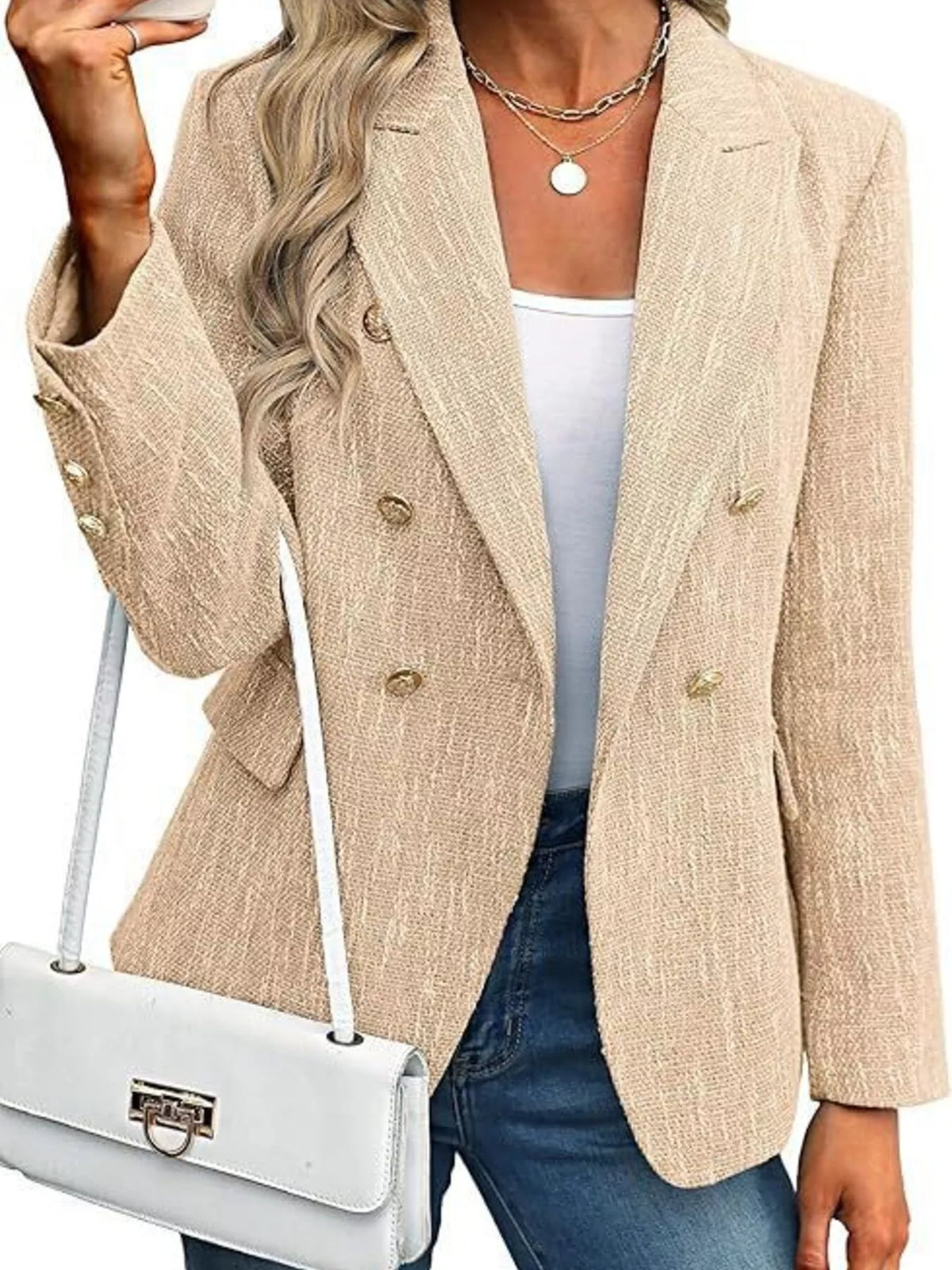 Blazer Cruzado com Lapela