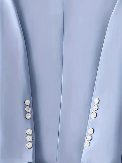 Blazer de Botão Único Manga Comprida