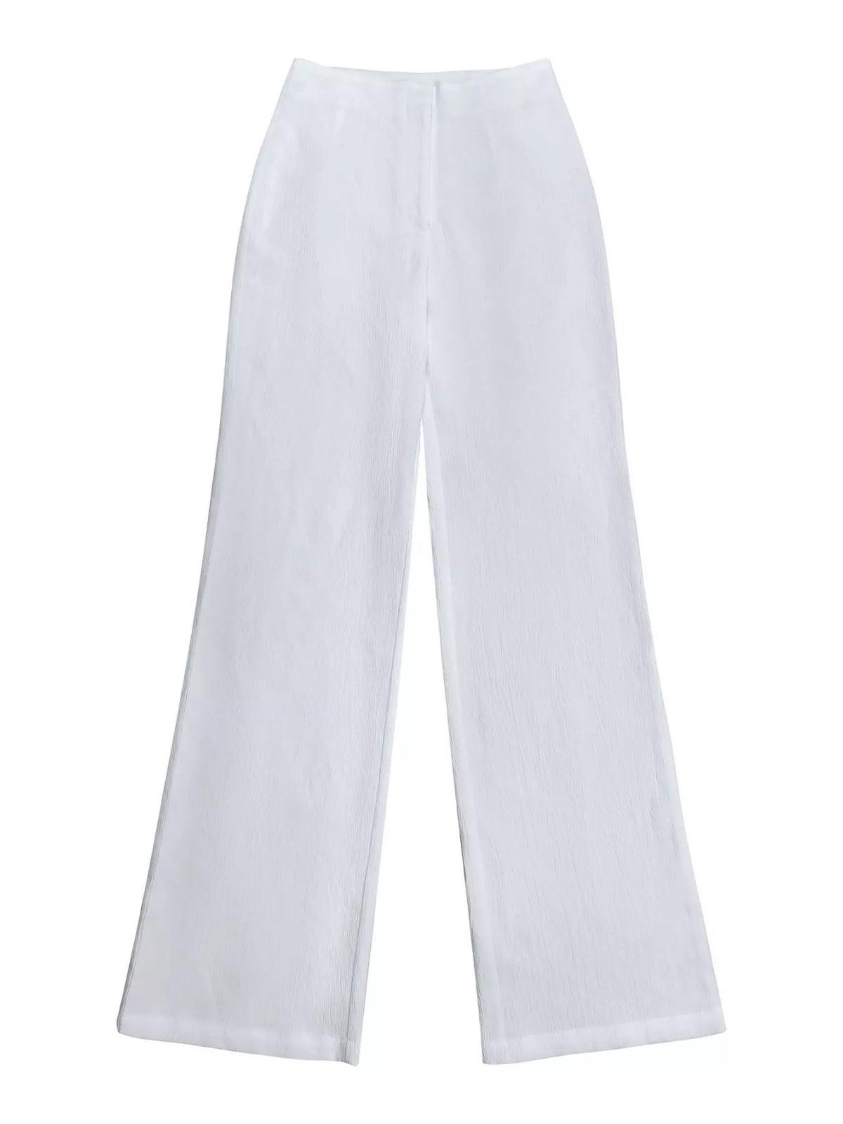 Conjunto de top de alças com costas franzidas e calças de perna larga