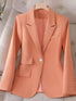 Blazer de Botão Único Manga Comprida