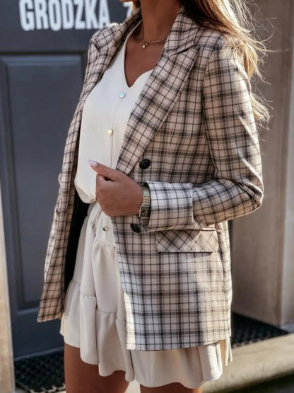 Blazer Cruzado em Pied-de-Poule
