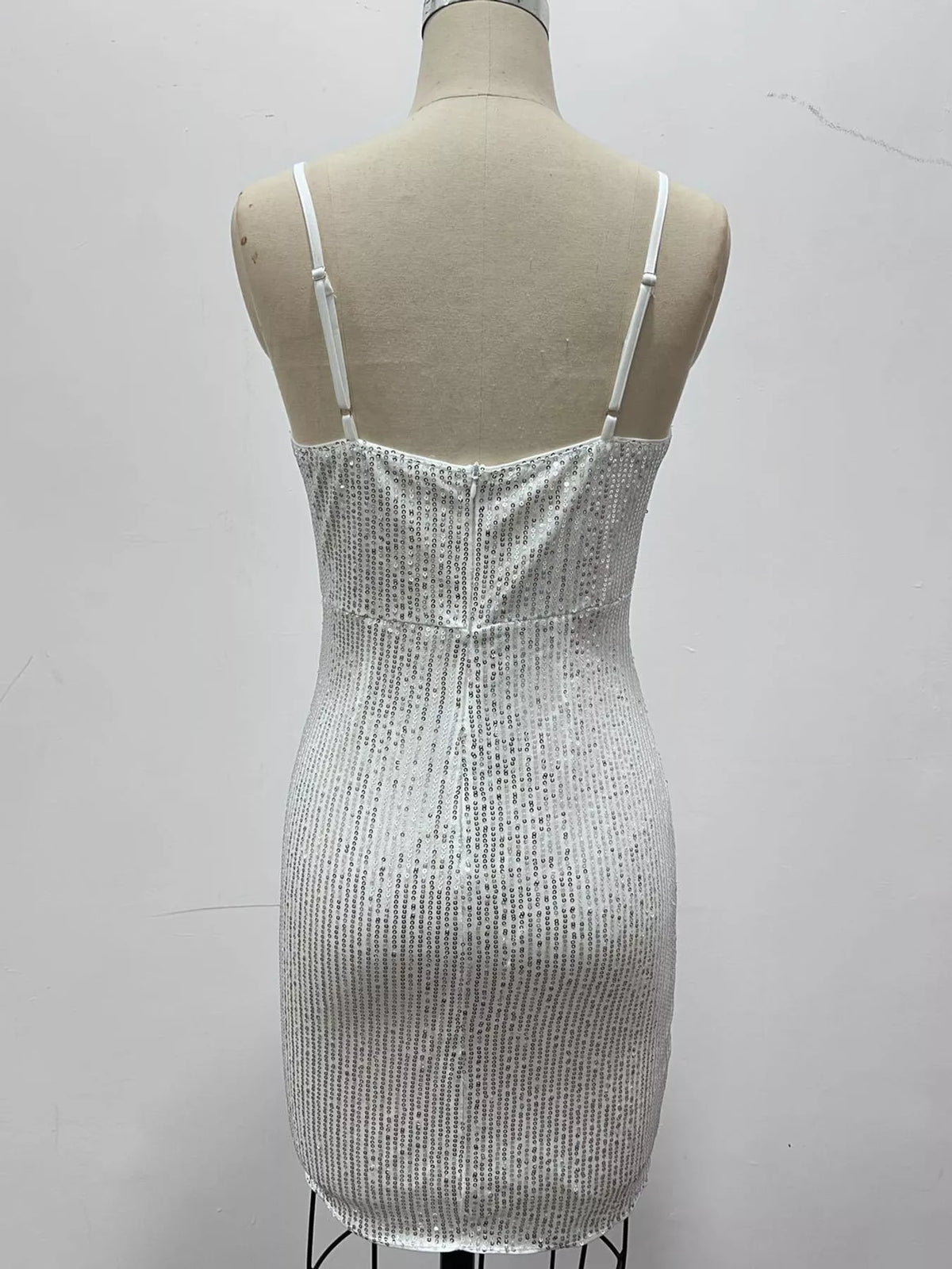 Sequin V-Neck Bodycon Mini Dress