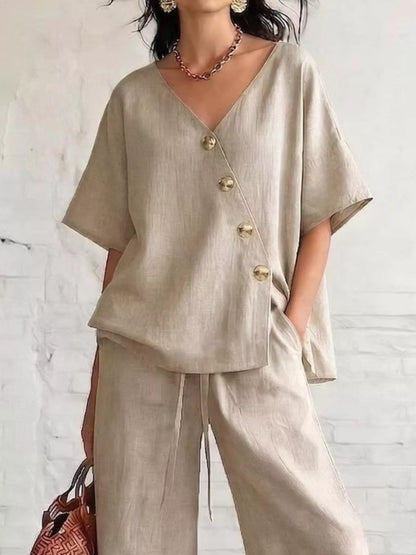 Conjunto Top Cruzado Manga