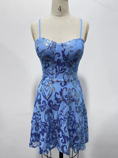 Vestido Mini com Lantejoulas
