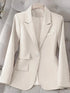 Blazer de Botão Único Manga Comprida