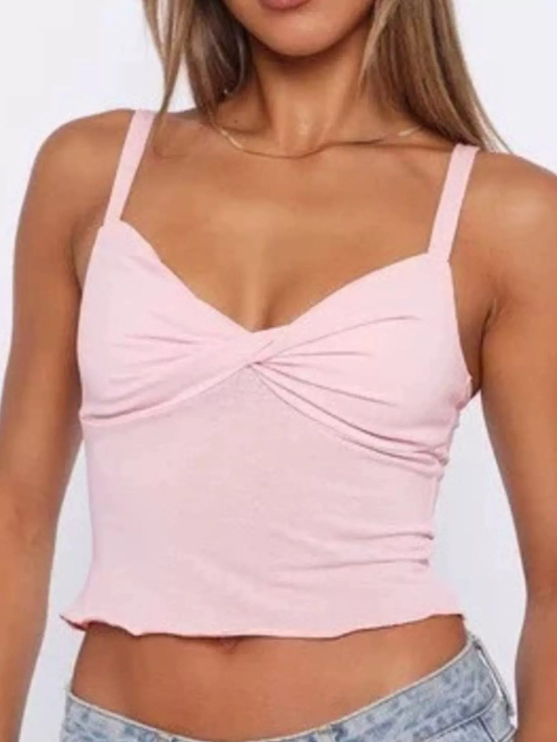 Cami Cropped com Torção Frontal